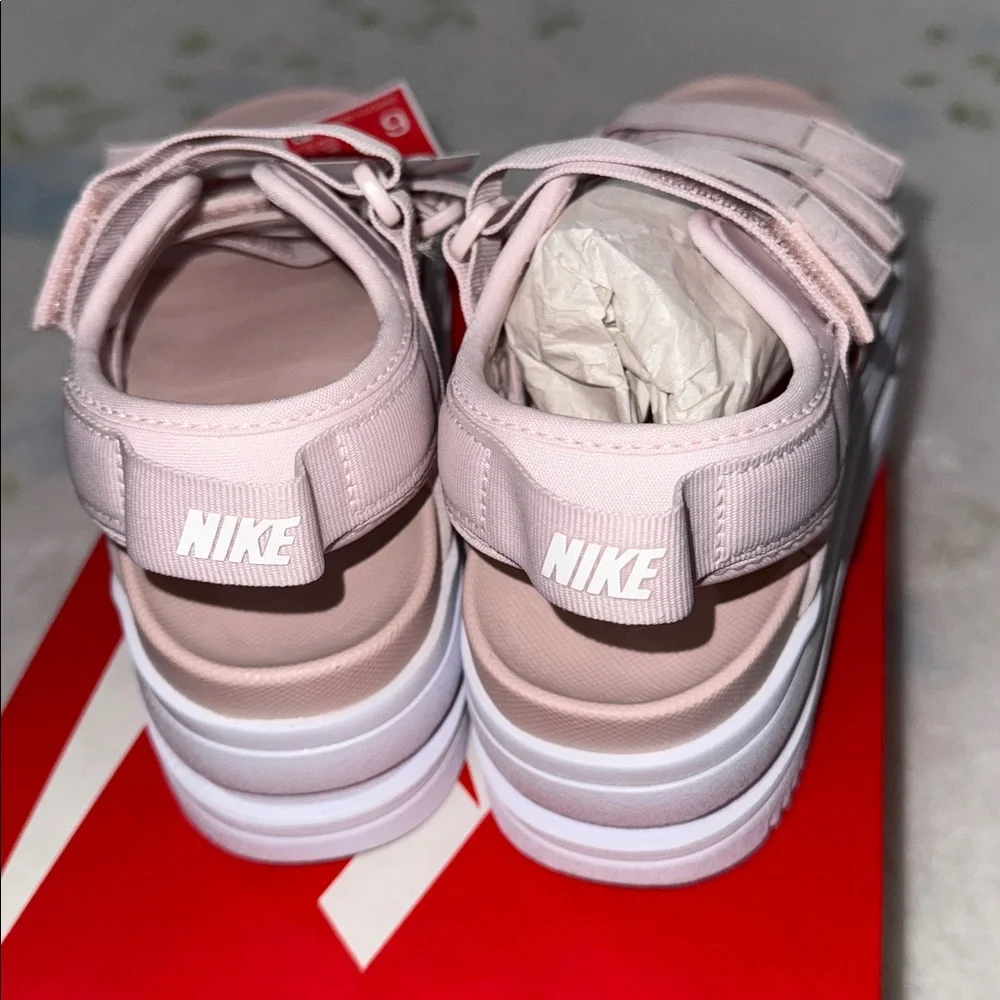 Nike Icon Classic Blush Pink Platform Sandals - Picture 5 of 6